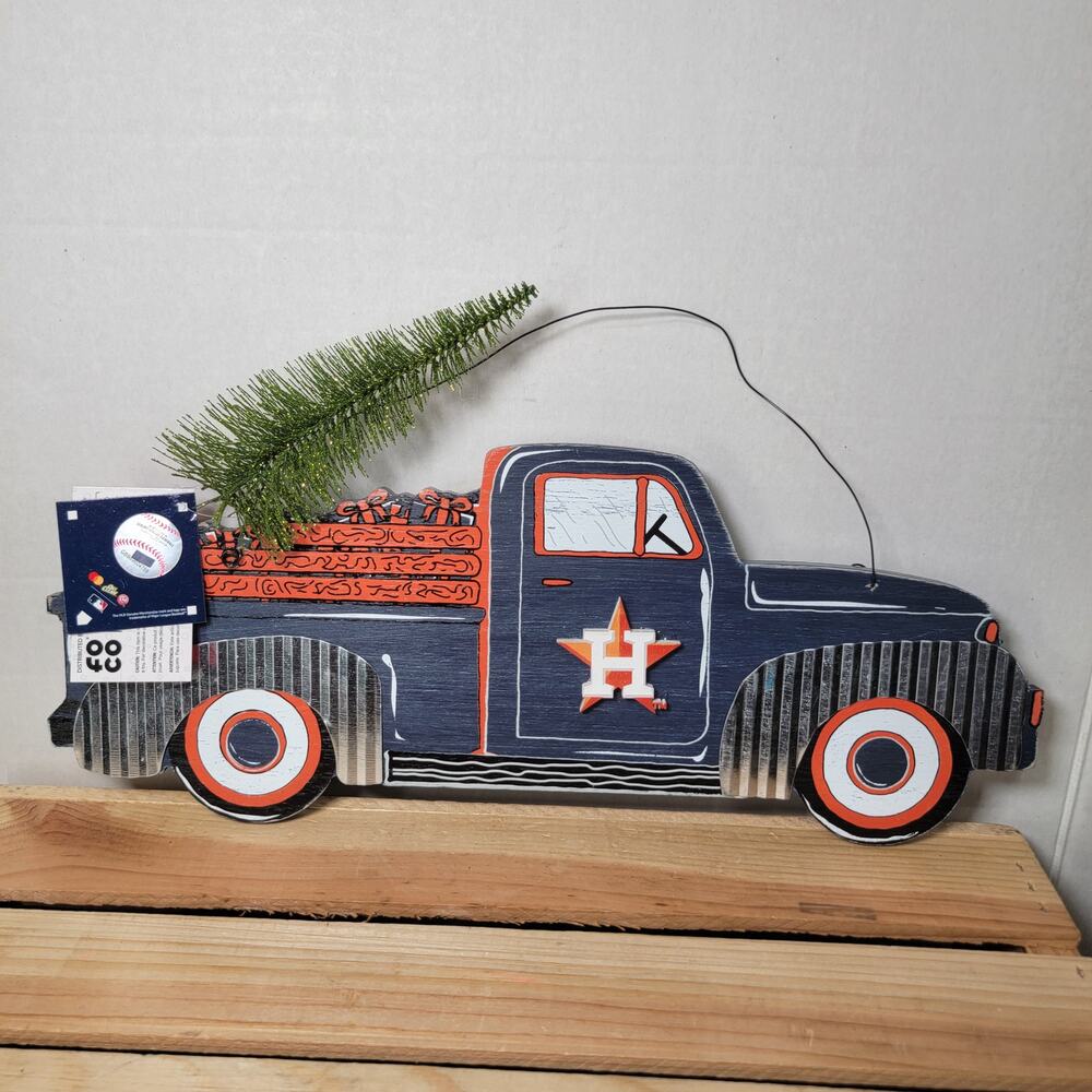 FOCO MLB Merch Houston Astros Christmas Truck Sign - NWT
